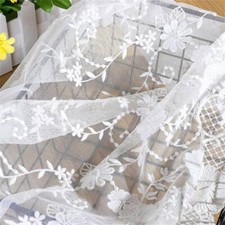 Stunning Embroidery Floral Bridal Lace Fabric Symmetry Petals Mesh Lace Fabric