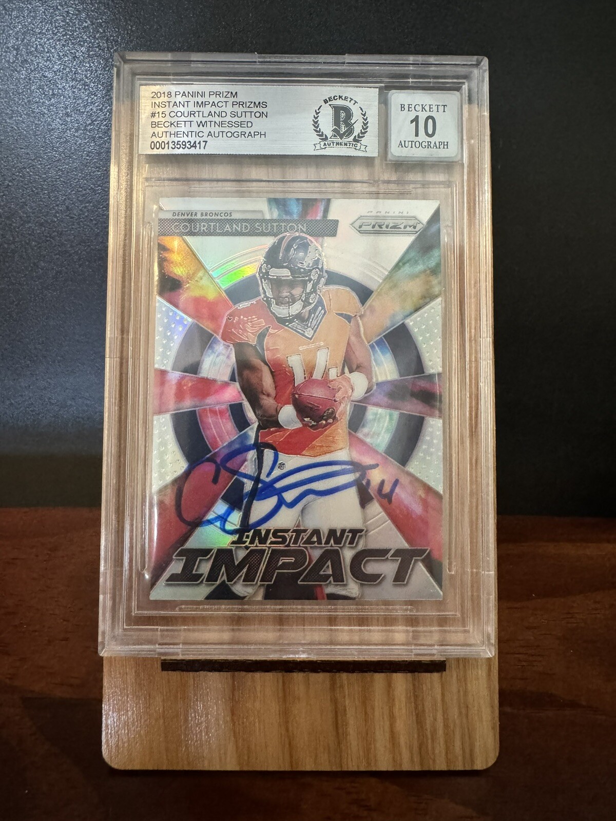 Courtland Sutton Panini Prizm Instant Impact #II15 Green Prizm
