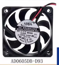 ADDA AD0605DB-D93 DC5V 0.04A 6CM 6015 2-Wire Cooling Fan