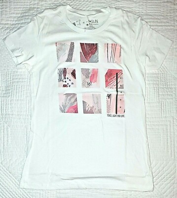 Fifth Sun - Women's White T-Shirt-  ''Peace, Light &Love'' - Choose Size