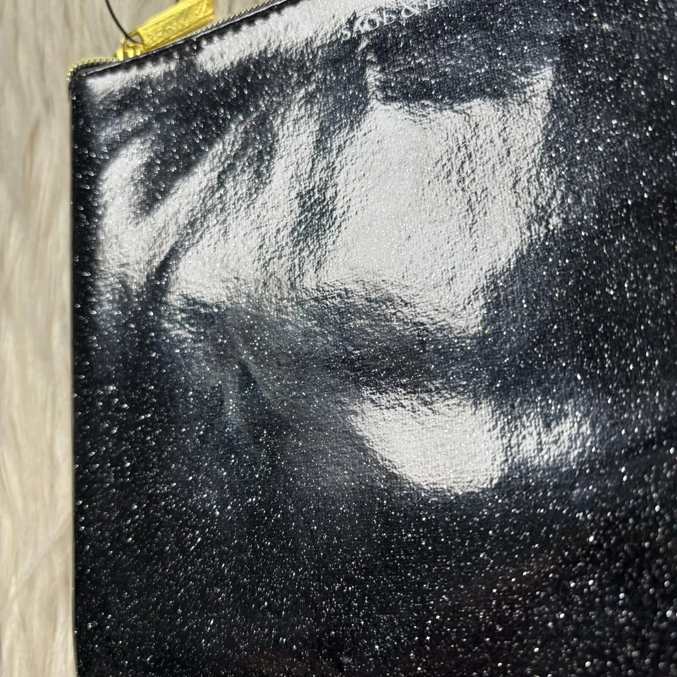 Bolso de Cosméticos Nuevo con Etiquetas Sage & Emily Negro Patente Brillo Cremallera Superior Foto 2 de 4