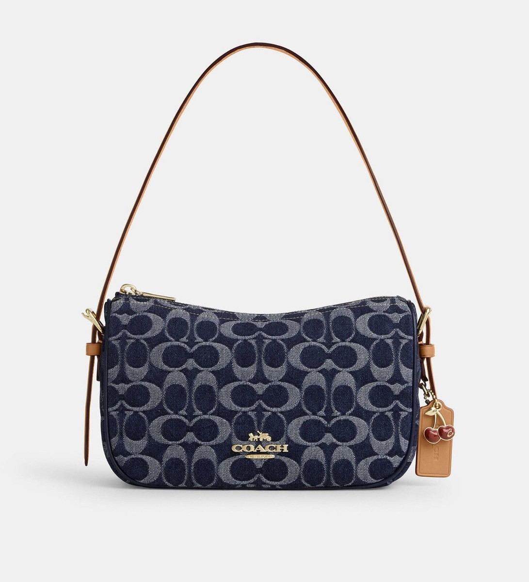 NWT COACH CY701 Kailey Shoulder Bag In Signature Denim Authentic