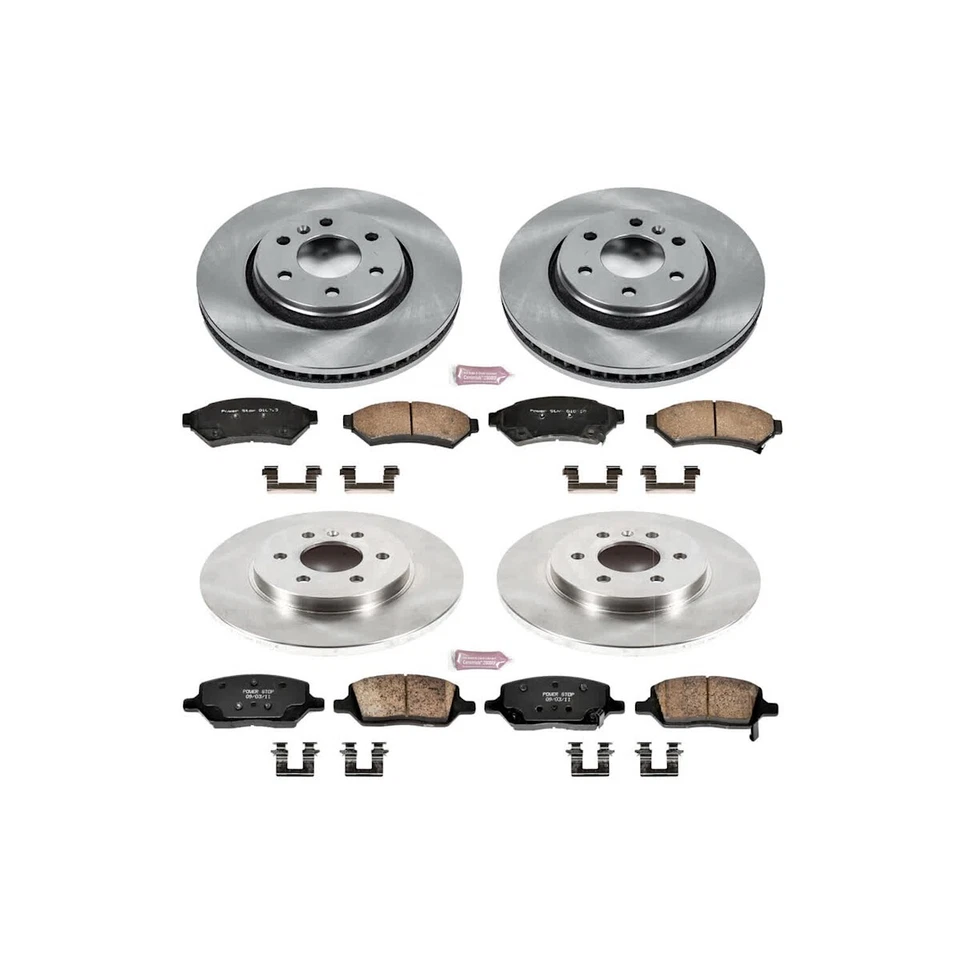 KOE6185 Powerstop Brake Disc and Pad Kits 4-Wheel Set Front & Rear for Chevy — 第 4/4 张图片