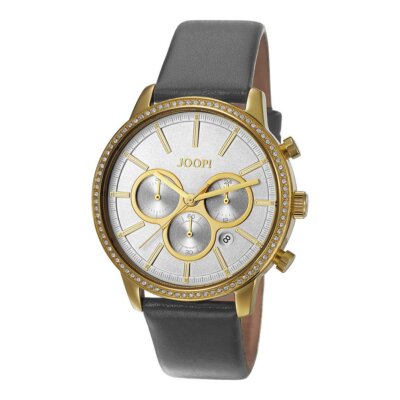 Joop Damen Uhr Armbanduhr Chrono JP101712002 Jackie Analog Quarz Leder 