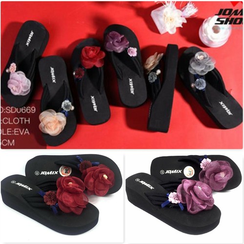 CIABATTE DONNA INFRADITO ZEPPA 5 cm TACCO DOPPIO FONDO GOMMA T38-2 ESTIVA  MARE | eBay