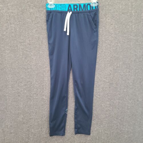 Under Armour Loose Fit Heat Gear Pants Youth Medium Blue Pockets - Picture 1 of 11