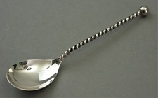 Eisl&ouml;ffel 835er Silber Kompottl&ouml;ffel Lutz & Wei&szlig; Vorleger Kordelgriff (ABP)