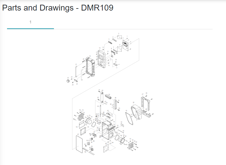 GENUINE MAKITA PCB-P ENCODER + ROTARY KNOB JOBSITE RADIO DMR109  