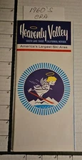 1960's ERA HEAVENLY VALLEY SKI AREA BROCHURE W/TRAIL MAP.  MINT UNUSED SEE 