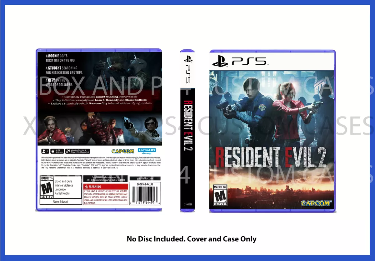 XBOX PS4 Resident Evil HD CUSTOM REPLACEMENT CASE NO DISC SEE DESCRIPTION