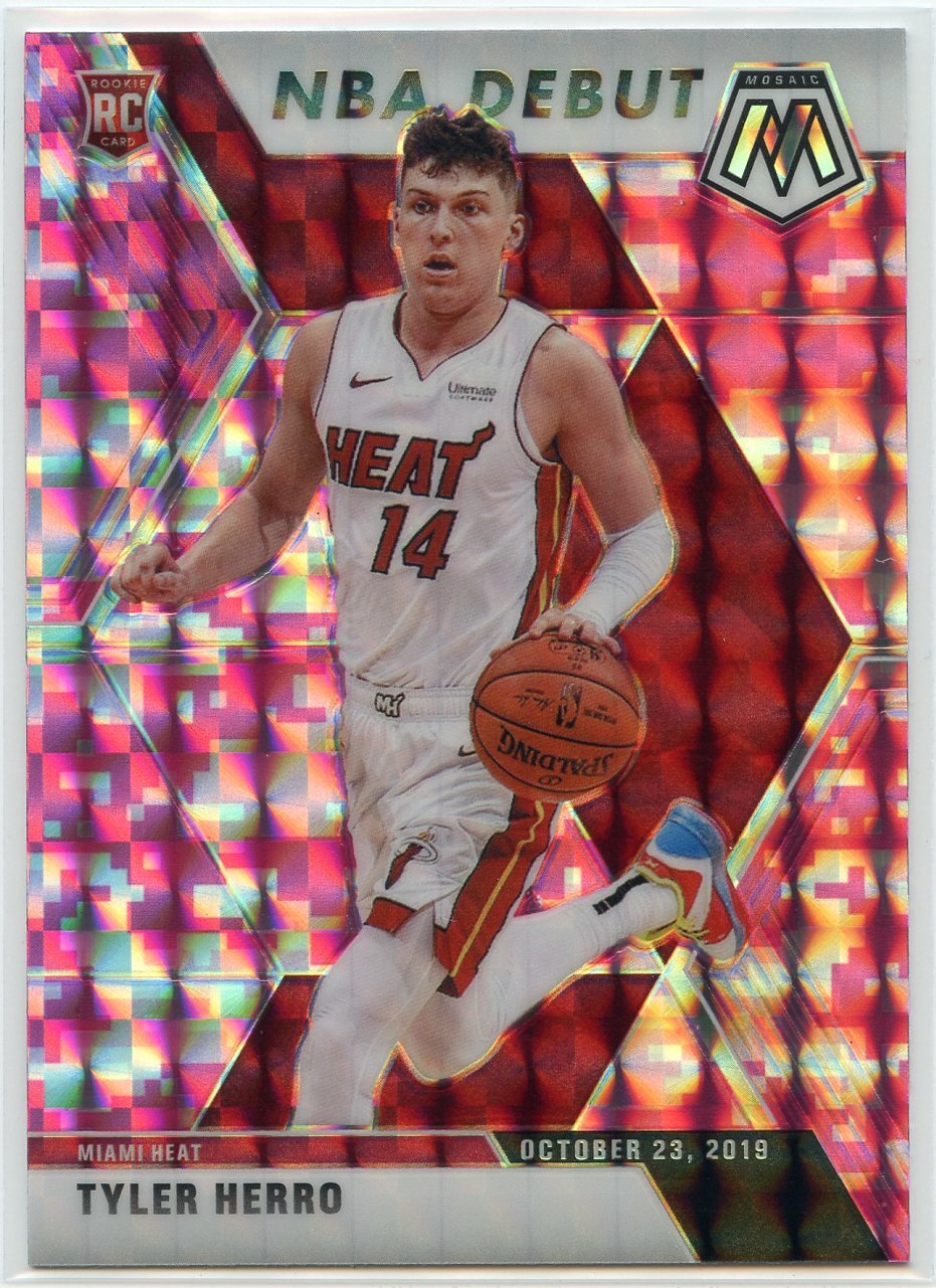 2019-20 Panini Mosaic Tyler Herro Rookie Pink Camo Prizm #280 - Miami Heat