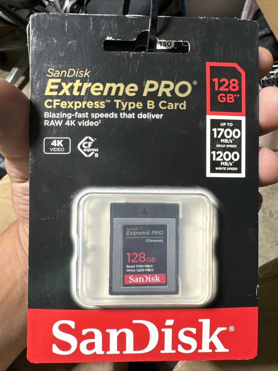 SanDiskサンディスクExtreme PRO CFexpress 128GB SanDisk 128GB Extreme PRO CFexpress Card Type B - SDCFE-128G-GN4NN