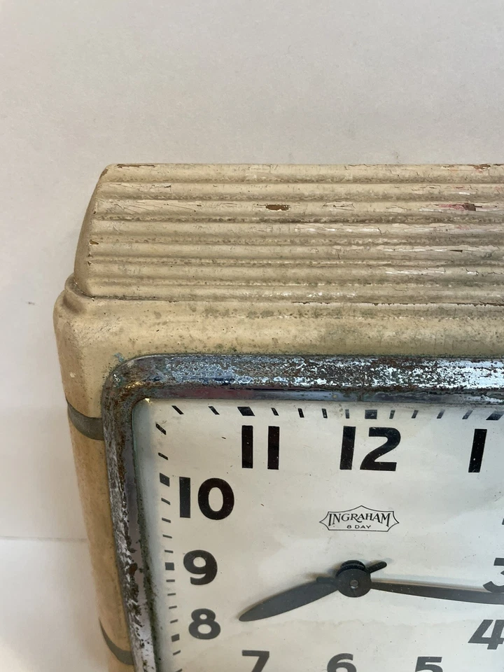 Vintage Ingraham Broadcast "Eight Day", Wind up, Clock ( Not Working) - Image 2 of 4