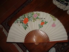 Ventaglio antico, dipinto e con scritture datate 1886 (grandi dimensioni)