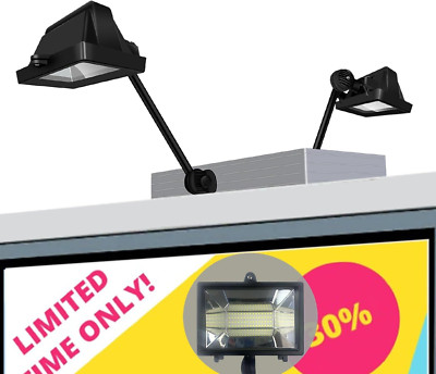 Bright Solar Sign Lights - 120 LEDs, Waterproof, 12000mAh for Business Ads