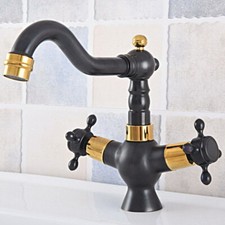 Black Oil Rubbed Gold Brass Kitchen Faucet Bathroom Sink Mixer Tap 2sf793