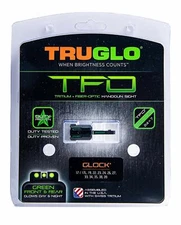 Truglo TFO Green Fiber Optic Gun Sight Glock 17 19 22 23 24 26 27 33 34 35 38 39