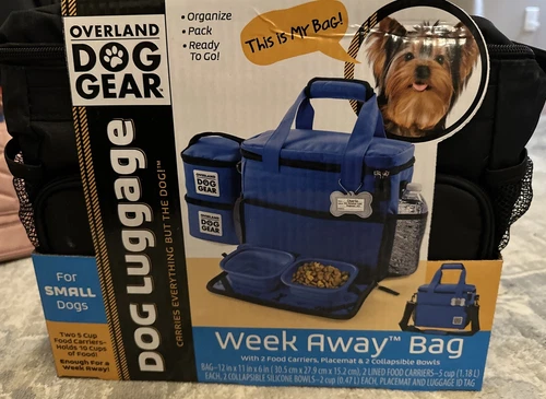 NEW Overland Dog Gear Week Away Travel Bag Luggage Small Dog Black