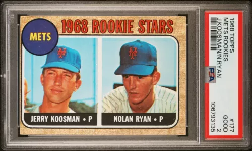 1968 TOPPS 177 METS ROOKIES JERRY KOOSMAN NOLAN RYAN PSA 2 106793135 