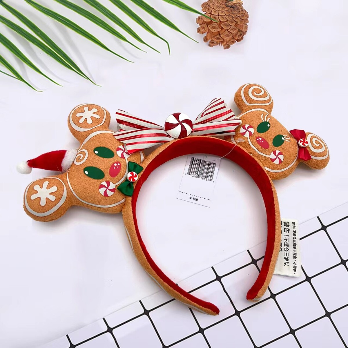 Disney Parks Minnie Ears Bow Christmas Gingerbread Exclusive