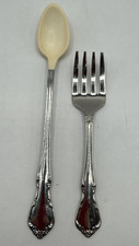 Oneida Toddletime Stainless 2 Piece Set Toddler Baby Child Spoon Fork Flatware