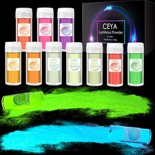 Ceya Glow Powder Set 12 Colors, 8.46oz/ 240g in The Dark 12 Color