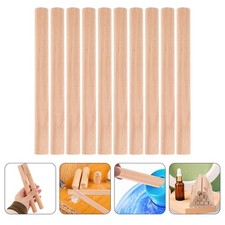 10 Pcs Wood Dowel Rods Wooden Sticks for Crafting DIY Art Model Building