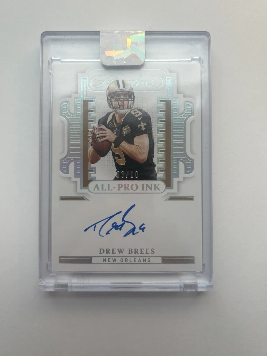 Panini Drew Brees Autographed Football Sports Trading Cards for
