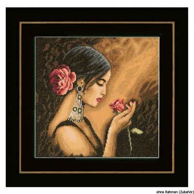 Lanarte cross stitch kit ''Spanish woman'', counted, DIY