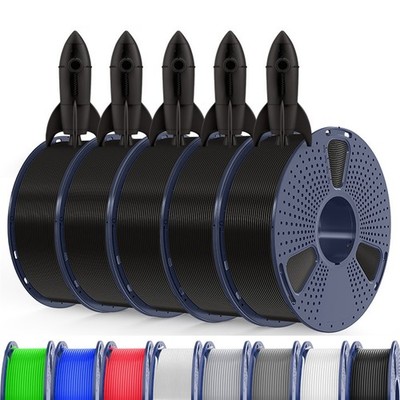 5x 1KG SUNLU PETG PLA Meta PLA+2.0 SILK ABS ASA 3D Printer Filament 1.75mm 5KG