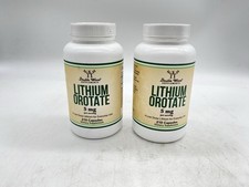 Double Wood Supplements - Lithium Orotate 5mg, 2 Pack - 210 Capsules Each