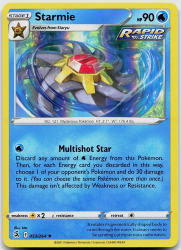 Starmie 053/264 SWSH08: Fusion Strike POKEMON TCG Holo Rare
