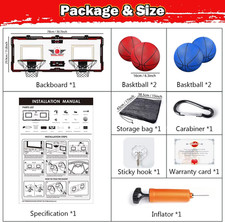 Basketball Hoop X2 Indoor Outdoor Electric Mini Basketball Scoreboard 4X Balls T