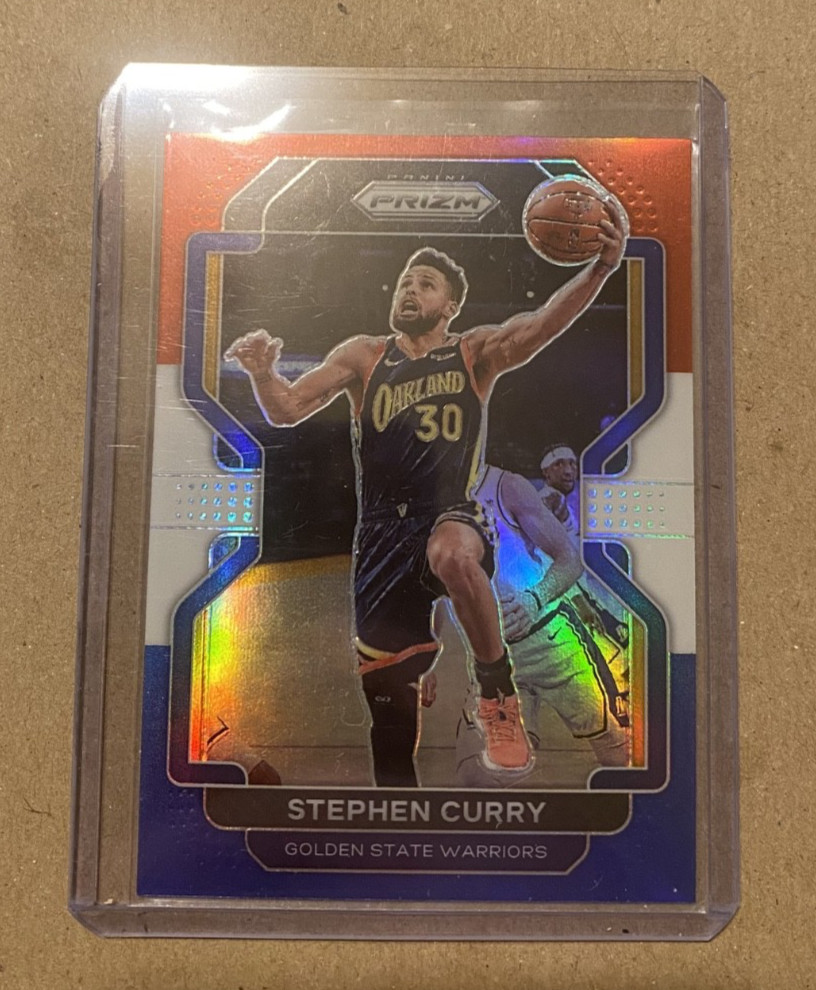 🏀 Stephen Curry 2021 Panini Prizm Red White Blue Prizm Basketball #154