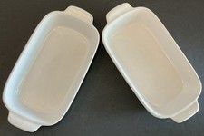 Two Single Serving Oven Proof Rectangular Casserole Baking Dishes