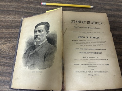 #ad 1889 Stanley in Africa: The Paladin of the Nineteenth Century FRAGILE CONDITION $20.00