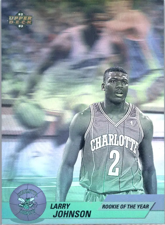 1992-93 Upper Deck Basketball Larry Johnson Hornets Hologram Award Winner #AW5