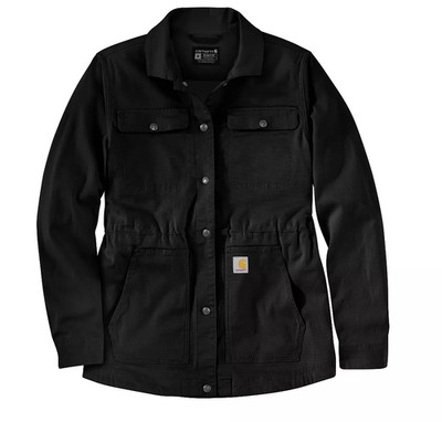 Carhartt TENCEL Fiber Series Jacket Women's Large Black Canvas Workwear NEW