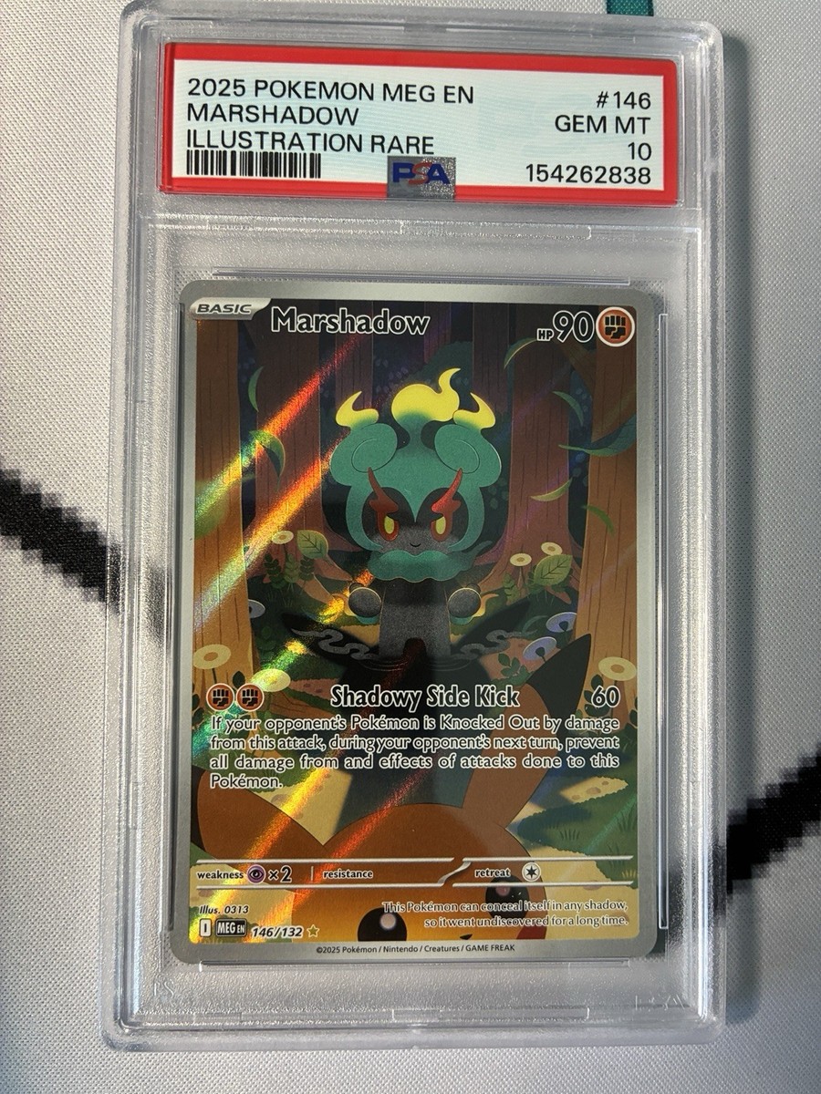 2025 Pokemon Mega Evolutions Marshadow Illustration Rare #146 PSA