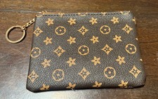 Small Brown Flower Classic Coin Purse Mini Wallet