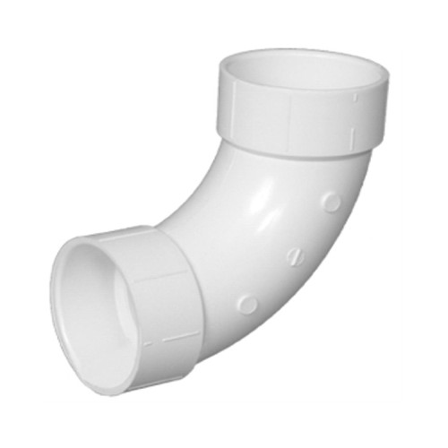 Charlotte Pipe PVC 00304  0800HA Schedule 40 DWV PVC Long Sweep 90-Degree Elbow,