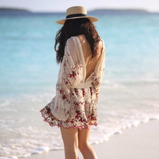 Zimmermann Sakura Cherry Blossom Embroidered Floating Mini Dress Size XS