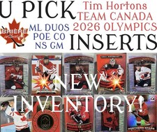 75%OFF🔥U PICK INSERTS🇨🇦2026 TIM HORTONS TEAM CANADA OLYMPICS HOCKEY CARDS