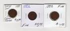INDIAN HEAD CENT 1882 and 1883 in Fine condition, This is for the 2 right Coins