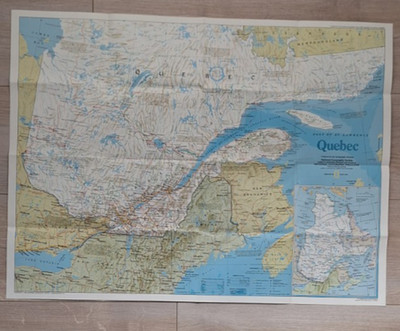 National Geographic Map - The Making of Canada: Quebec (Mar, 1991)