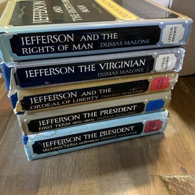 Lot of Dumas Malone JEFFERSON AND HIS TIME 5 Vol Set Book Club President HCDJ