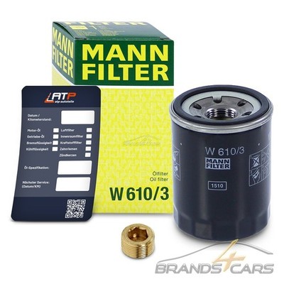 MANN ÖLFILTER+ÖLABLASS-SCHRAUBE FÜR FIAT PANDA 1.1 1.2 03- PUNTO 176 1.2 98-00