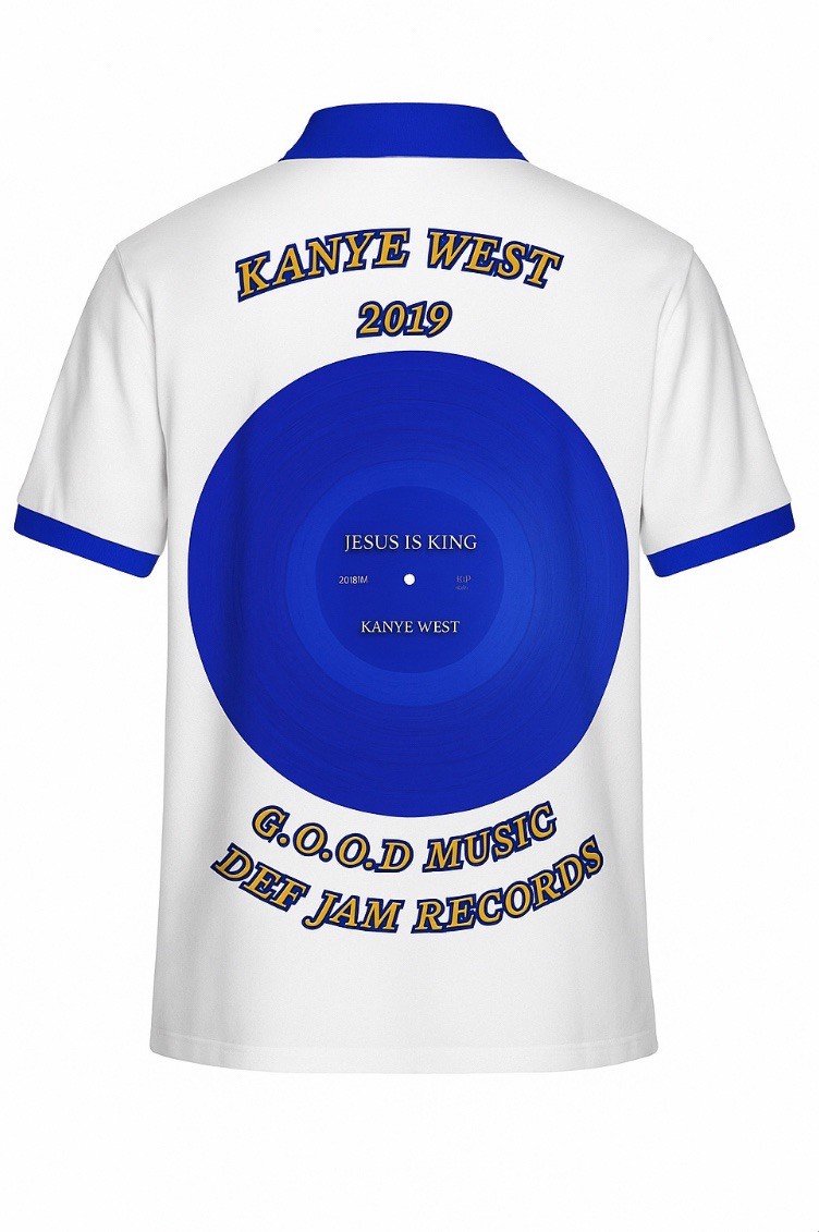 Kanye West Jesus is King Custom Polo 2019 YEEZY album merch Def