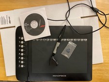 Monoprice Graphic Drawing Tablet 160-HA60-990 - Tested, has CD, Pen  extra tips