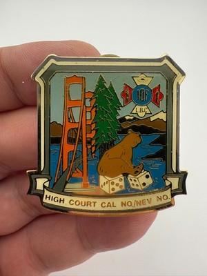 IOF Independent Order of Foresters California Nevada North Bear Bridge Dice Pin